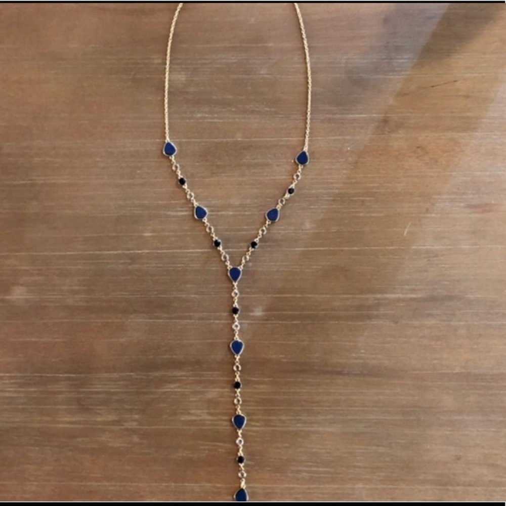 Rachel Roy Blue & Gold Colored Necklace (NWOT)